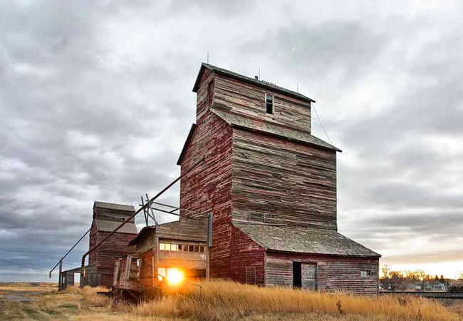 Old Grain Elevator - Hobson, Montana