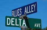 Blues Alley and Delta Avenue Street Sign, Clarksdale