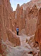 Narrow ravine - Cathedral Gorge State Park, Nevada