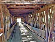 Bridge interior and Town lattice truss  - Clarkson Covered Bridge Park, Cullman, Alabama
