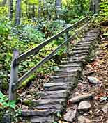 Stairs to Crabtree Falls  - Little Switzerland, North Carolina