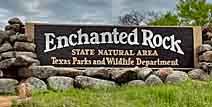 Enchanted Rock Entrance Sign - Fredericksburg, Texas