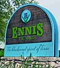 Welcome Sign - Ennis, Texas