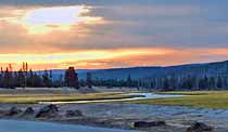 Firehole River Sunrise - Yellowstone National Park, Wyoming