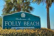 Folly Beach Welcome Sign - South Carolina
