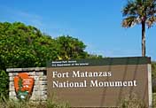 Entrance Sign - Fort Matanzas, St Augustine, Florida