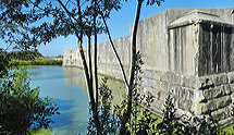 Massive walls amd moat - Fort Taylor