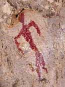 Red Man Pictograph - Gila Cliff Dwellings National Monument, New Mexico