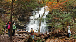 Ganoga Falls On-lookers - Ricketts Glen State Park, Pennsylvania