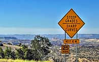 Hogback Road Sign - UT 12, Boulder, Utah