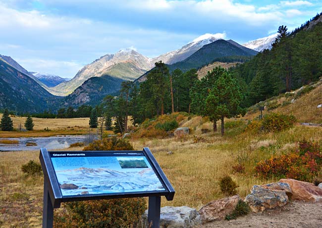 Sheep Lakes Sign Board (Glacial Remnants) - Rocky Mountain National Park, Estes Park, Colorado