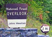 Johns Mountain Overlook Signpost
