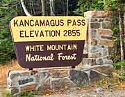Kancamagus Pass Sign - White Mountains National Forest, New Hampshire