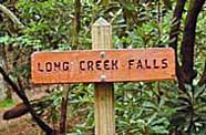 Long Creek Falls Sign