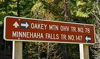Minnehaha Falls Trail Sign - Bear Gap Road, Rabun County, Georgia