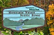 Mountain Waters Scenic Byway Sign