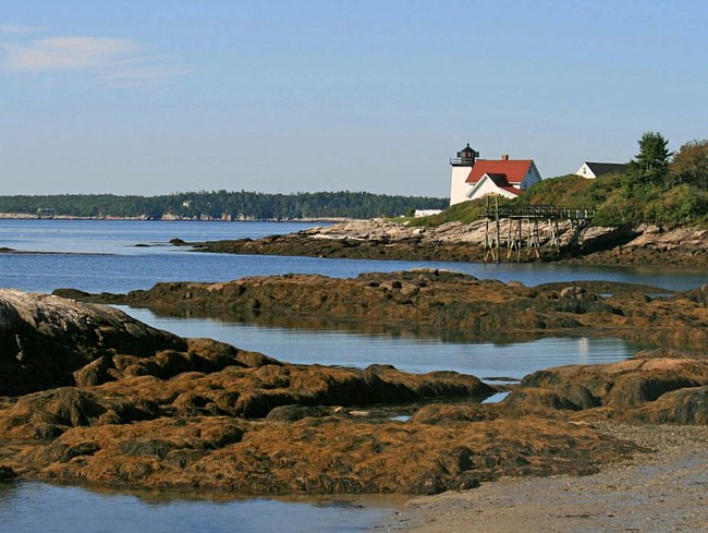 Hendricks Head Light on the Out-going Tide - West Southport, Maine