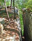 Rugged cliff wall - Palisades Park, Oneonta, Alabama