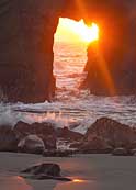 Keyhole Arch, Pfeiffer Beach - Los Padres National Forest, California