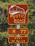 Rustic Road 77 sign