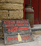 Schechs Mill Sign - Stone Ground Whole Wheat, Buckwheat, Corn Meal