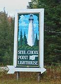 Seul Choix Point Lighthouse Entrance Sign - Gulliver, Michigan