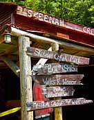 Skeenah Creek Mill Signpost - Suches, Georgia