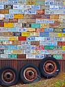 License Plate Wall- St Elmo, Colorado