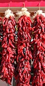 Ristas (long strings of chiles) - Taos Pueblo