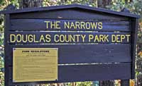 Narrows Sign - Douglas County Wayside Park, Idleyld Park, Oregon