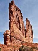 Courthouse Towers oblique view - Arches National Park, Moab, Utah