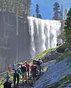 Mist Trail Climbers - Yosemite Nationa Park, Merced, California