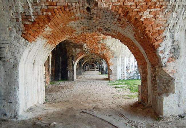 Intérieur de Fort Pickens aujourd'hui