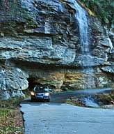 Bridal Veil Falls with car