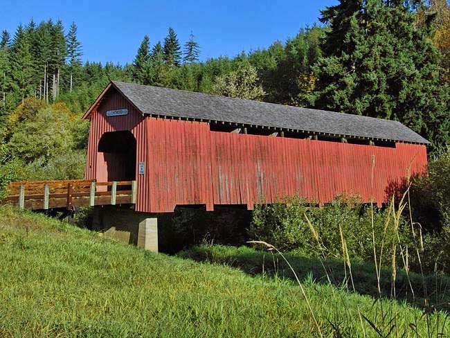 Chitwood Covered Bridge - Lincoln County, Toledo, Oregon