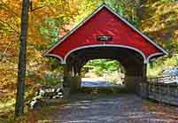 Flume Gorge Covered Bridge - Pemigewasset River, New Hampshire