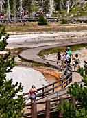 Geyser Hill Boardwalk - Yellowstone Park, Wyoming