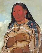 Hidatsa woman (Wife of Two Crows) - by George Catlin-1832