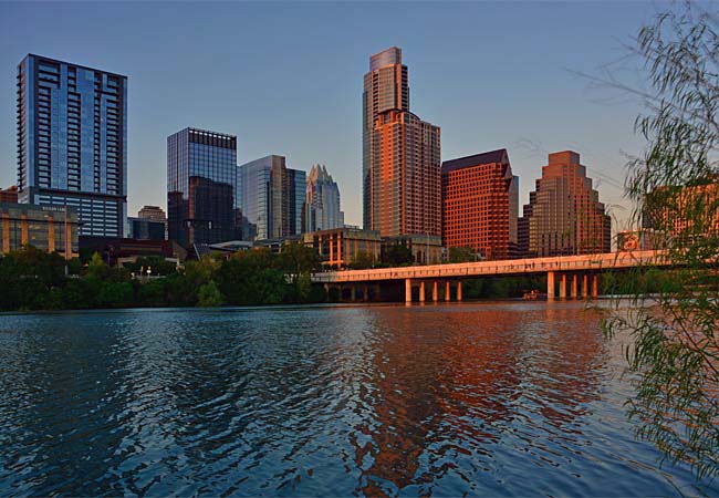 City Skyline and Lady Bird Lake- Austin, Texas