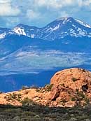 LaSal Mountains from Arches National Park - Moab, Utah