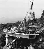 Linn Cove Viaduct Construction - NPS