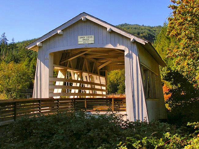 Sandy Creek Covered Bridge (World Guide Number: 37-06-09) - Myrtle Point, Oregon