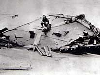 Surfman Rasmus S. Midgett on the Priscilla - Chicamacomico Lifesaving Station, Rodanthe, North Carolina