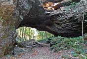 Raccoon Creek Natural Bridge - Maquoketa Caves State Park, Jackson County, Iowa  title=