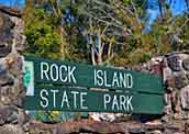 Rock Island State Park Sign - Rock Island, Tennessee