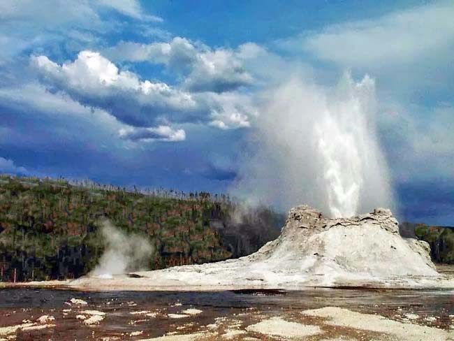 Castle Geyser - Yellowstone National Park, Teton County, Wyoming