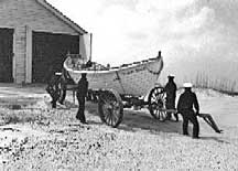 Surfmen pand surfboat - Chicamacomico Lifesaving Station, Rodanthe, North Carolina