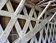 Interior truss work - Roseman Bridge, Winterset, Iowa