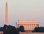 Washington Monument and Lincoln Memorial