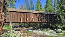 Wawona Covered Bridge river view- Wawona, California